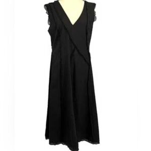 Moyuru Black Crinkle Maxi Sleeveless Dress | Goth Japanese Avant Garde Size 4